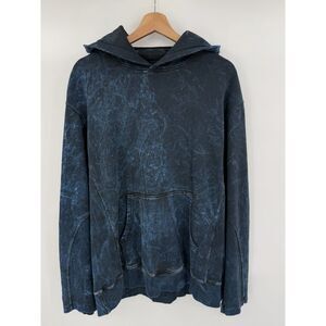 Nicholas Daley Men's Large Pullover Hoodie Blue Tie Dye Garment Dye Portugal